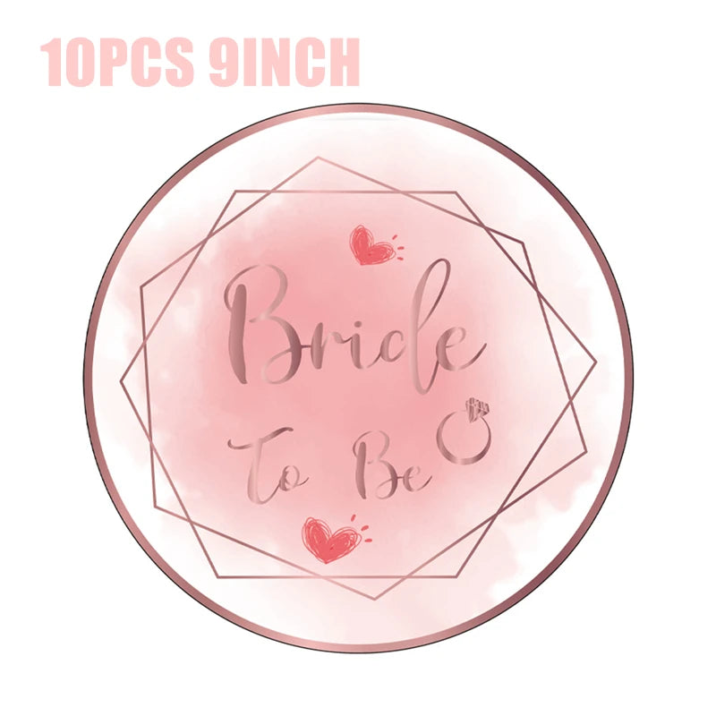 Bride To Be Party Decorations Balloons Napkin Cups  Veil Sash Team Bride Wedding Decor Bachelorette Party Supplies