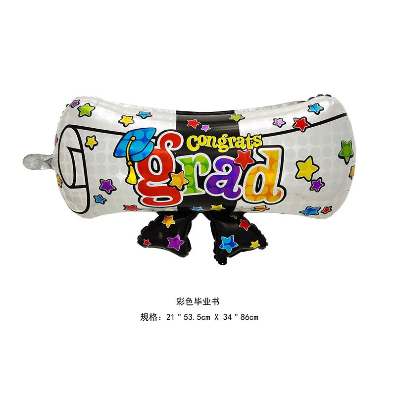 New graduation doctoral student owl graduation certificate graduation bear shaped aluminum film balloon graduation party decorat
