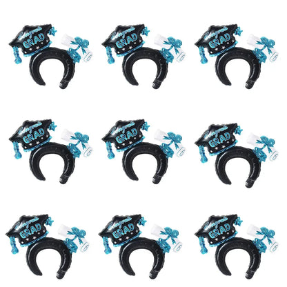 10/30/50-Piece Set New Black Graduation Cap Headband Balloon Set Inflatable 2025 Graduation Season Party Decorations