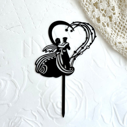 MR MRS Cake Topper Acrylic Black Wedding Cake Topper Decorations Mariage Baking Tools Party Supplies