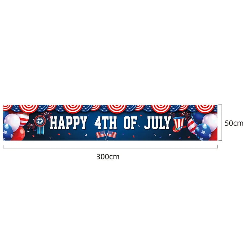 America Independence Day Decorative American Flag Tinsel Garland Banner 4th of July Party Supplies Home Wall Hanging Decoration
