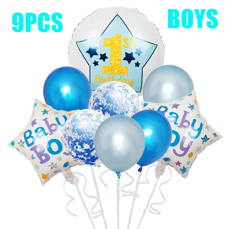 Boy Or Girl Gender Reveal Disposable Tableware Plate Cup Banner Balloons Baby Shower Gender Reveal Party Decorations