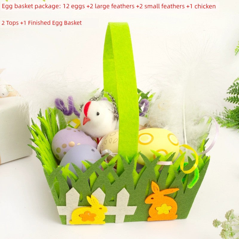 Easter Hat DIY Rabbit Chicken Kindergarten Handmade Material Kit Kids Matching Performance and Catwalk Activity