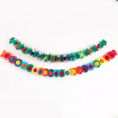 1PCX3M Hawaiian Luau Summer Tiki Bar Tropical Party Decor, Tropical Island Beach Supplies Tissue Colour Flower Garland Long Trop