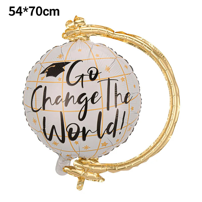 Graduation Party Balloon Owl Helium Globe Foil Balloon Congrats Grad School Celebrations 2024 Party Decorations Globos Ballons