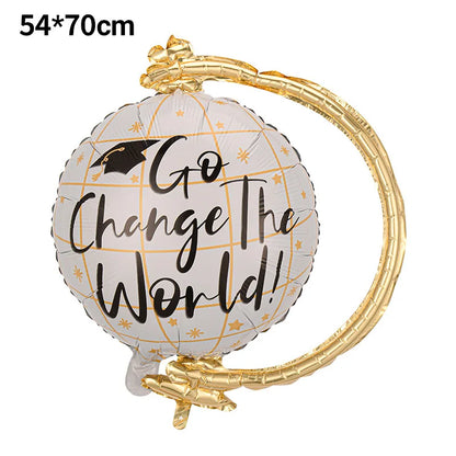Graduation Party Balloon Owl Helium Globe Foil Balloon Congrats Grad School Celebrations 2024 Party Decorations Globos Ballons