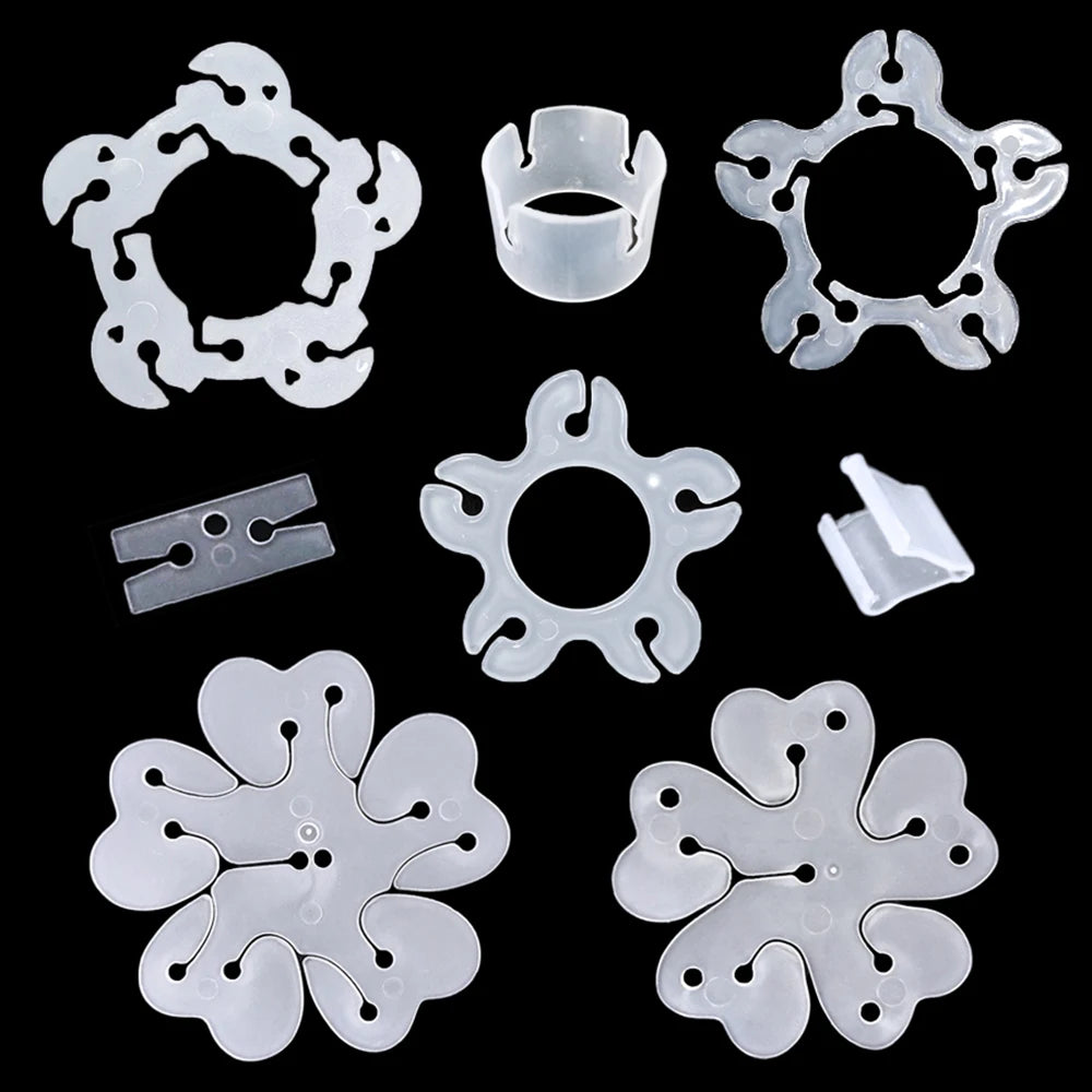 50pcs Balloon Arch Clip Wedding Balloons Balloon Arch Folder Accessories Balloon Rings Buckle Plastic Flower Buckle