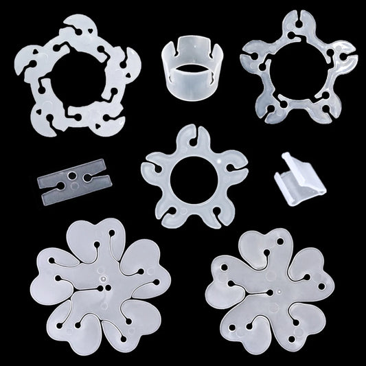 50pcs Balloon Arch Clip Wedding Balloons Balloon Arch Folder Accessories Balloon Rings Buckle Plastic Flower Buckle