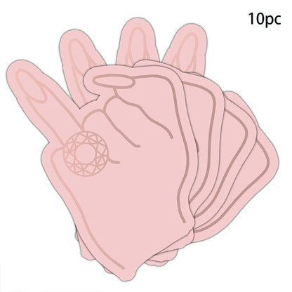 Bachelorette Party Decoration Disposable Tableware Dimond Ring Finger Napkins Bride To Be Bridal Shower Happy Hen Party Decors