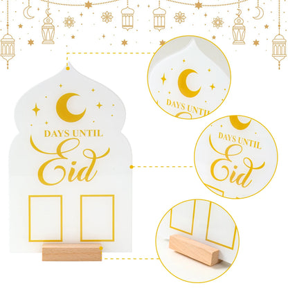 Ramadan Kareem Countdown Calendar Ornament Eid Mubarak Decoration 2025 For Home Muslim Islamic Festival Eid Al-Fitr Party Favors