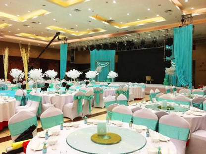 Wedding Decoration Chair Satin Sash Bow Tie Self TIe For BIrthday Party Festival Hotel Holiday Shiny Look Luxury Dining Room