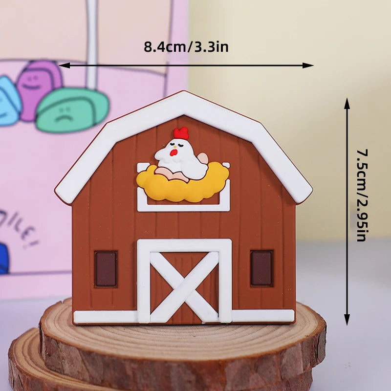 Farm Animals Cake Topper Rustic Cake Decoration Lambs, Ponies, Piglets, Chick,  Haystacks for Kids Happy Birthday Party Supplies