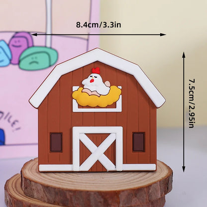 Farm Animals Cake Topper Rustic Cake Decoration Lambs, Ponies, Piglets, Chick,  Haystacks for Kids Happy Birthday Party Supplies