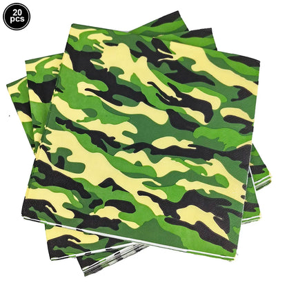 Camouflage Birthday Party Tank Cake Topper Happy Birthday Sign Cake Decor Soldier Camouflage Army Military Birthday Party Decors