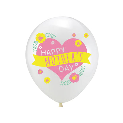 10pcs 12inch English Mother Father Foil Balloons Mother's Day Heart Shape Helium Love Globos Decor Mama Balloon Gifts Balaos