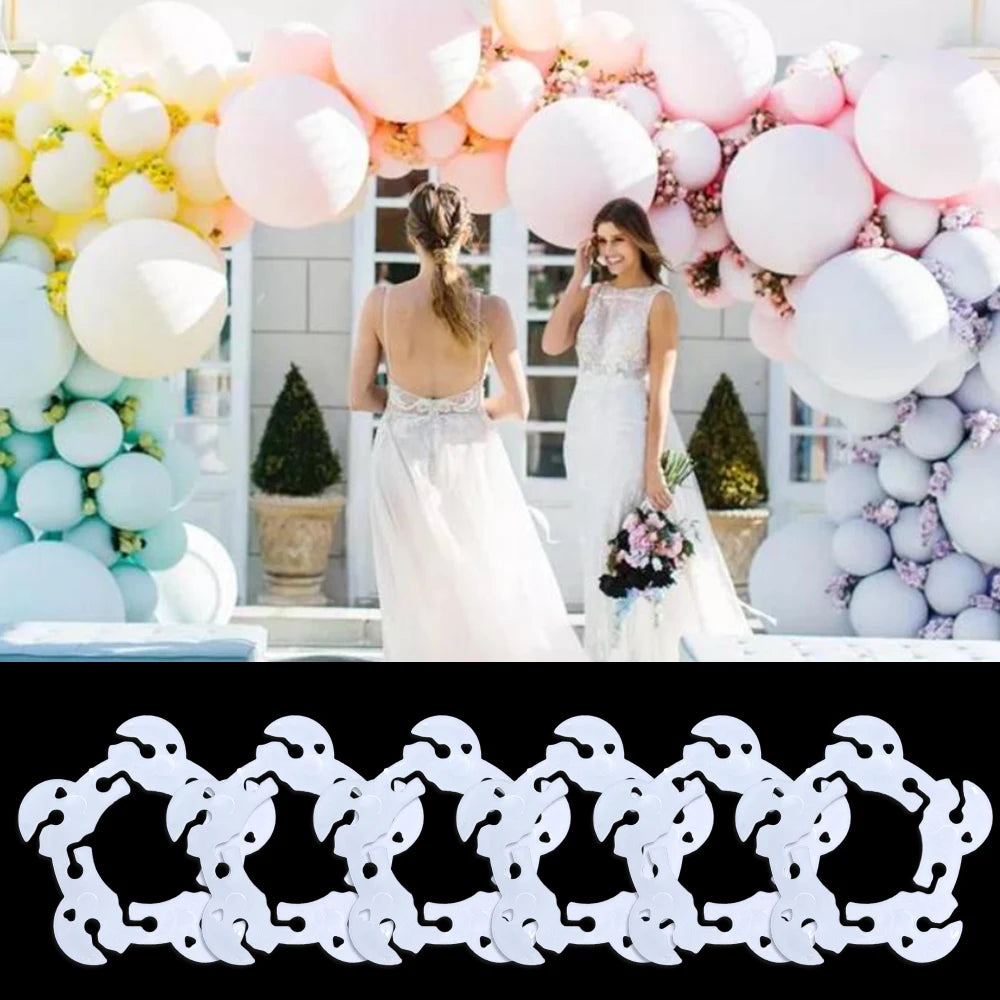 50pcs Balloon Arch Clip Wedding Balloons Balloon Arch Folder Accessories Balloon Rings Buckle Plastic Flower Buckle