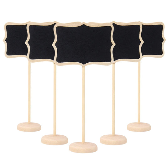Wedding Blackboard Mini Wooden Chalkboard Message Sign Food Buffet Labels for Wedding Birthday Party Table Decoration Place Card