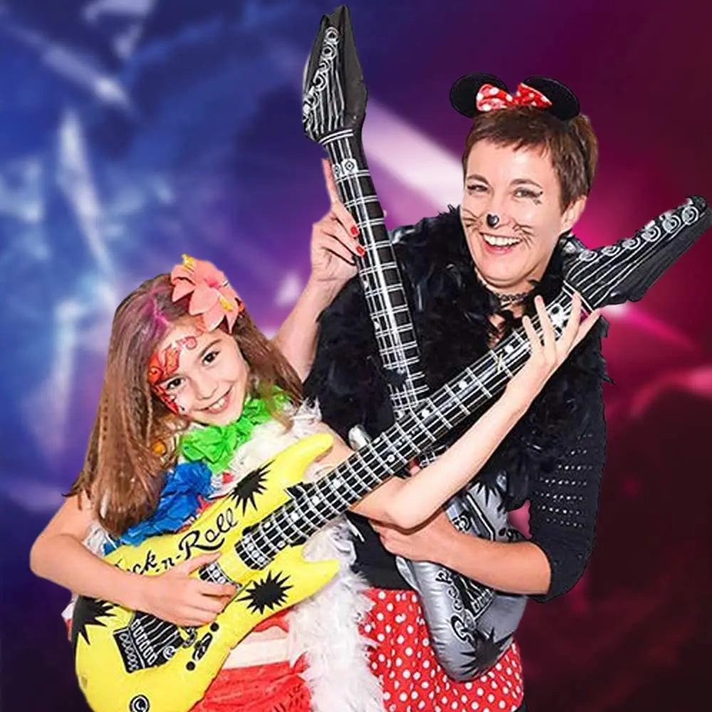 Inflatable Rock Star Toy Ballon Inflatable Party Props Balloons Guitar Saxophone Keyboard Piano Rock Toys Karaoke Party Decors