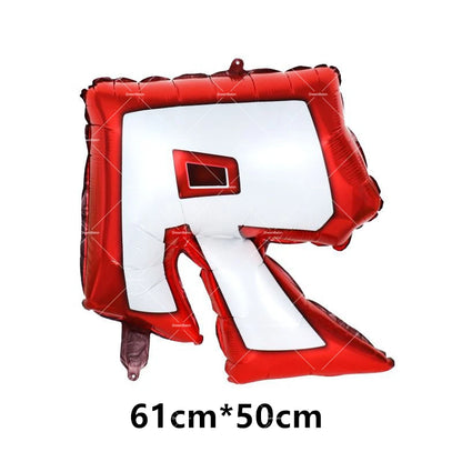 Pink Roblox Balloons Happy Birthday Banner Party Decoration Hot Robot Game Cake Topper Disposable Tableware Kids Girl Background
