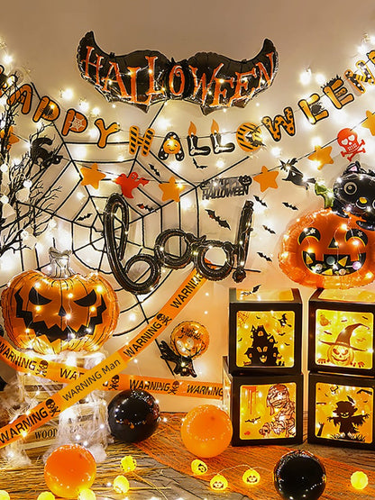 Background Wall Decoration Pumpkin Lamp Children Props Balloon