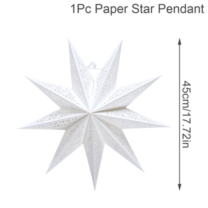 Hollow Star Hanging Pendants Ramadan Decorations 2025 for Home Ramadan Islamic Muslim Party Gifts Eid Mubarak Home Decorations