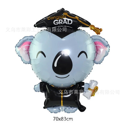 Giant Birthday Balloons School Graduation Party Decoration 2024 Congratulation Doctor Laurea Helium Foil Globos Baby Shower Gift