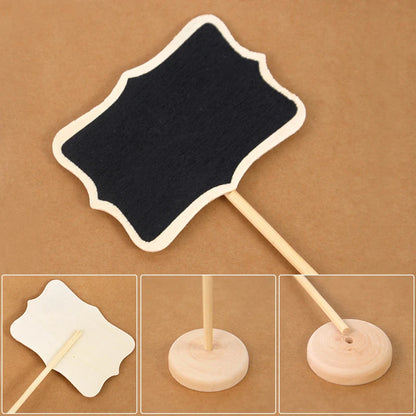 Wedding Blackboard Mini Wooden Chalkboard Message Sign Food Buffet Labels for Wedding Birthday Party Table Decoration Place Card