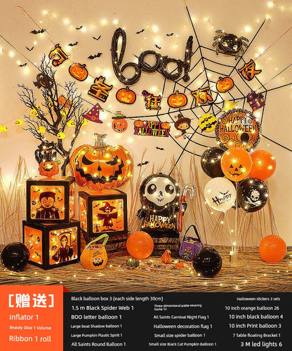 Background Wall Decoration Pumpkin Lamp Children Props Balloon