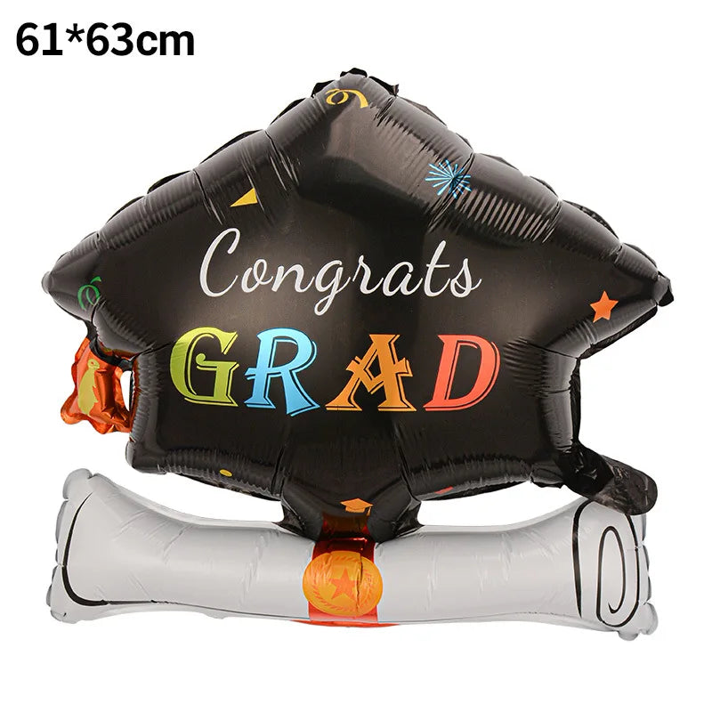 Graduation Party Balloon Owl Helium Globe Foil Balloon Congrats Grad School Celebrations 2024 Party Decorations Globos Ballons