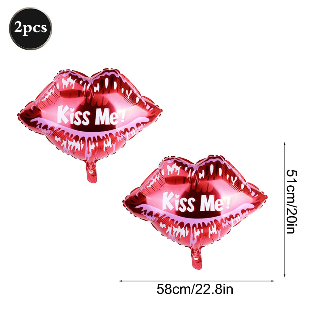 Sexy Lingerie Aluminum Foil Balloon Bachelorette Party Whiskey Red Lips High Heel Adult Party Bride Wedding Hen Night Decoration
