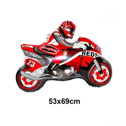 40Inch Checkered 1 2 3 4 5 6 Large Black White Number Balloon Motorcycle Racing Two Fast Race Car Birthday Party Supplies