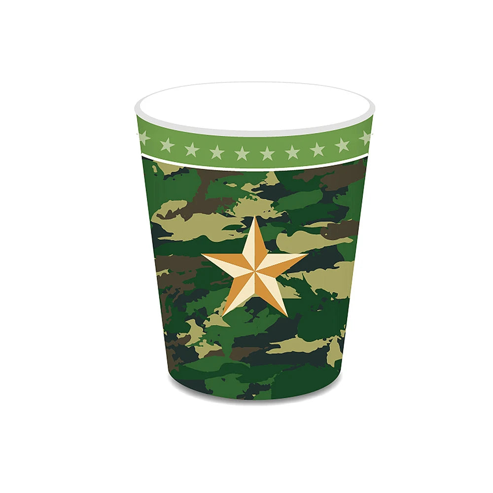 Army Party Tableware Camouflage Green Plates Cups Tablecloths Camouflage Balloons Military Theme Birthday Party Decorations