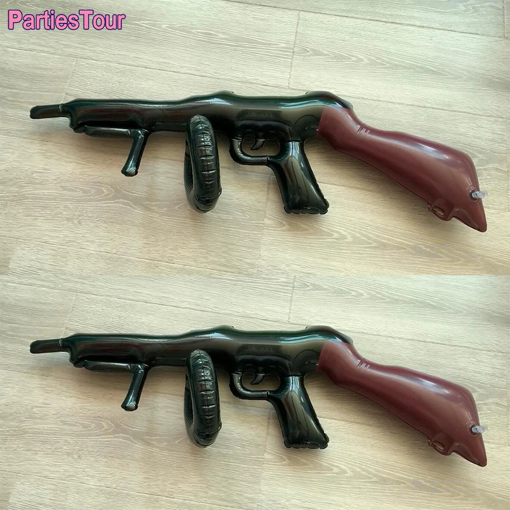 Camouflage Military Theme PVC Inflatable Toy Gun Army Cosplay Prop Kids Boys Favor Gifts Birthday Party Decoration Supplies