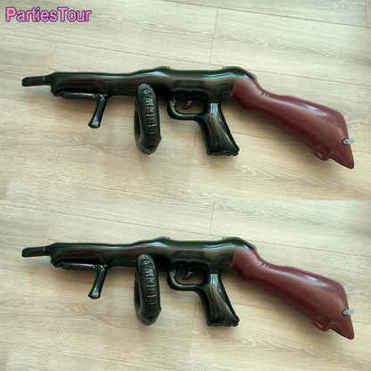 Camouflage Military Theme PVC Inflatable Toy Gun Army Cosplay Prop Kids Boys Favor Gifts Birthday Party Decoration Supplies