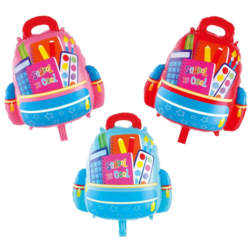 1PCS School Classroom Layout Decoration Balloon Stationery Cartoon Shape Aluminum Film Balloon Bag Pencil Balloon