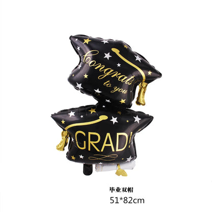 New graduation doctoral student owl graduation certificate graduation bear shaped aluminum film balloon graduation party decorat