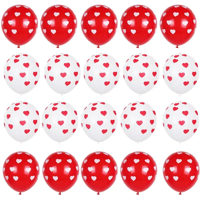 I Love You Letter Balloons Set Red Heart Balloon for Proposal Valentine's Day Decoration Marry Me Wedding Anniversary party gift