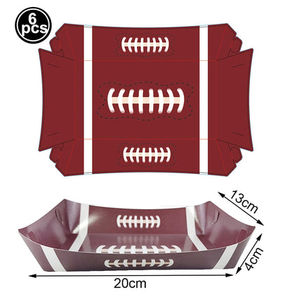 American Football and Rugby Party Disposable Tableware Napkins Paper Plates Cups Children Boys Birthday Party Decor Supplies