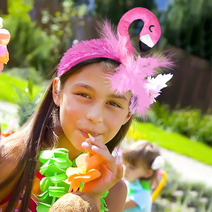 Flamingo Headwear Flamingo Theme Birthday Party Decoration Summer Hawaii Party Costume Cosplay Photo Props Flamingo Hair Hoop