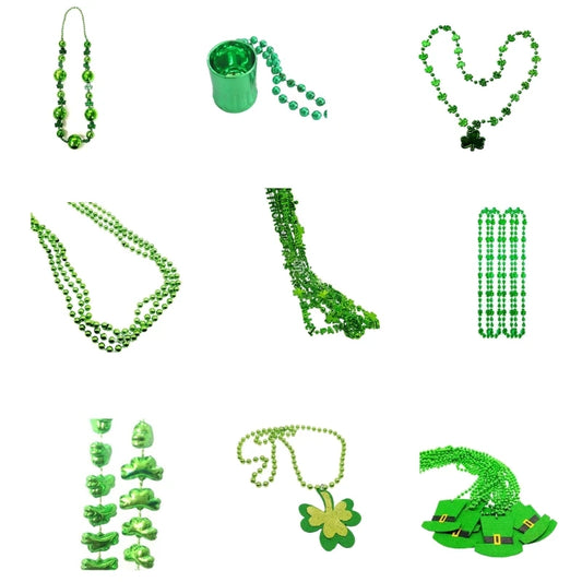 Patricks Day Necklace Irish Festival Accessories for Kids Women Man Decorations Dropship