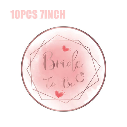 Bride To Be Party Decorations Balloons Napkin Cups  Veil Sash Team Bride Wedding Decor Bachelorette Party Supplies