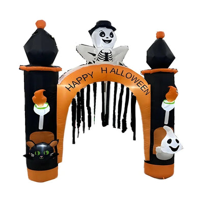 Halloween Inflatable Arch Toys Model Built-in LED Light Pumpkin Prop Outdoor Indoor Home Garden Party Terror Decoration