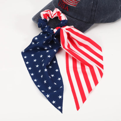 American flag, red, blue and white girl ribbon, American Independence Day women's hair band women's ribbon