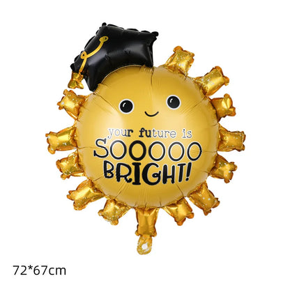 New graduation doctoral student owl graduation certificate graduation bear shaped aluminum film balloon graduation party decorat