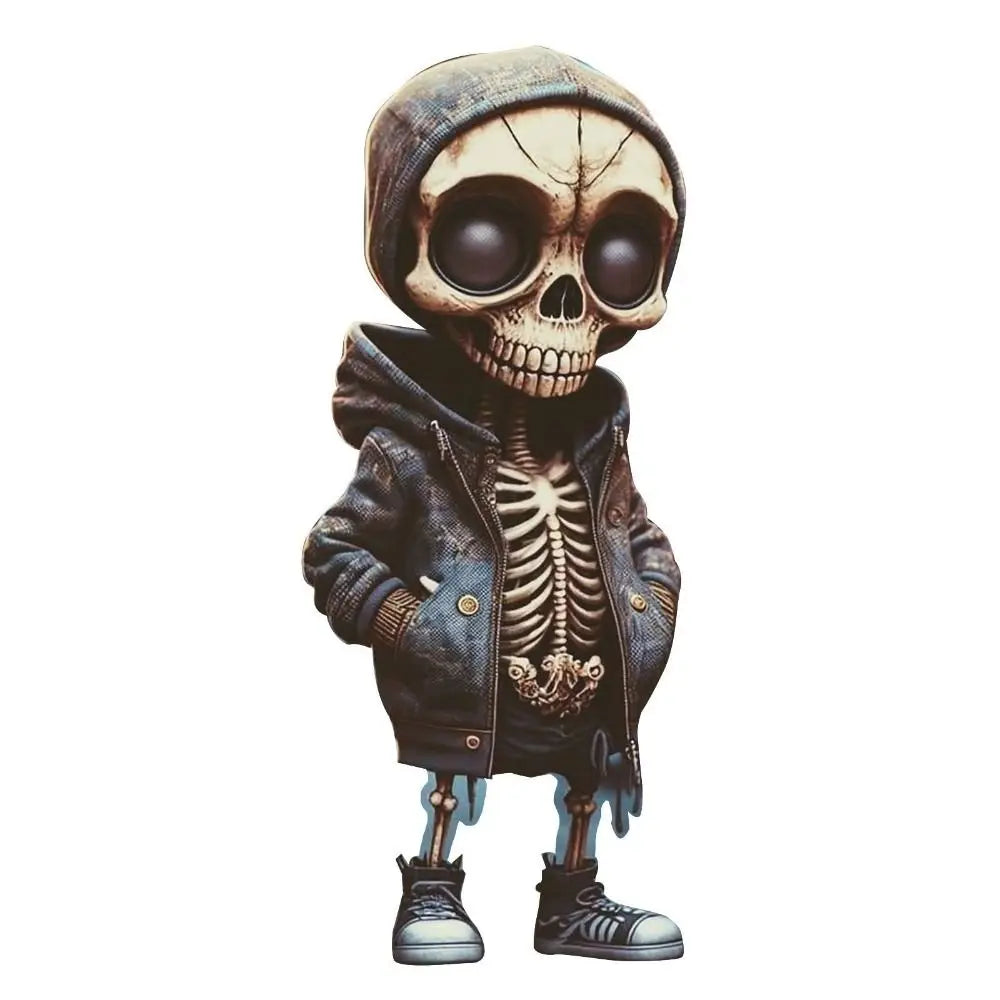 Hangings Decor Skeleton Car Mirror Dangle Acrylic Spooky Swing Pendant Halloween Car Rearview Mirror Hangings