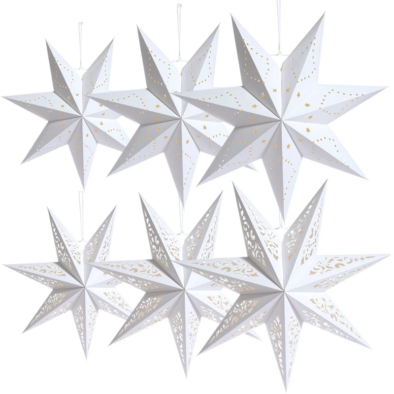 Hollow Star Hanging Pendants Ramadan Decorations 2025 for Home Ramadan Islamic Muslim Party Gifts Eid Mubarak Home Decorations