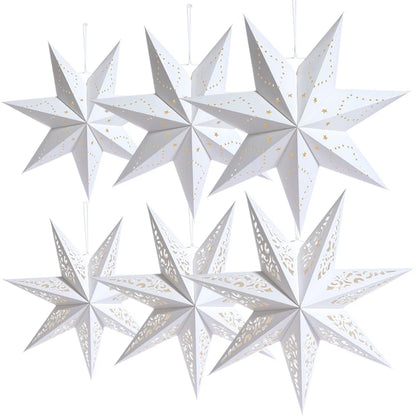 Hollow Star Hanging Pendants Ramadan Decorations 2025 for Home Ramadan Islamic Muslim Party Gifts Eid Mubarak Home Decorations