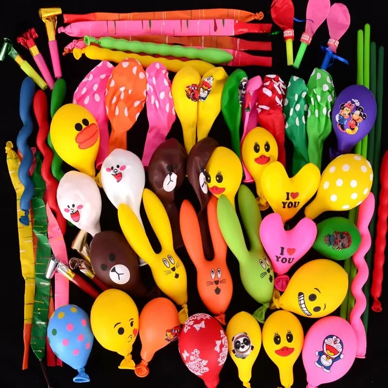 50/100pcs 3D Cartoon Balloons Special-Shape Birthday Party Decoration Helium Inflatable Balloons Animal Duck Rabbit Balloon