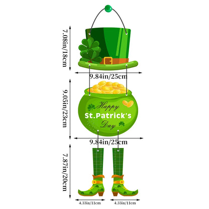 1Pcs Green Cover Door Hanger St. Patrick's Day Party Party Pendants Hanging Oranments for Home Irish Saint Patrick Party Decor