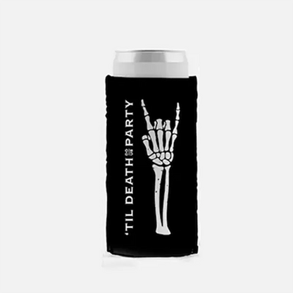 Bride or Die Goth Bachelorette Slim Can Cooler Bachelorette Gift Party Favor Skeleton Design Stubby Holder Party Supplies Favor